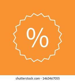 Discount, thin lines web and social media icon, stock vector illustration, EPS10.