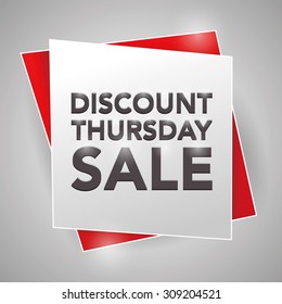 DISCOUNT THURSDAY SALE, poster design element