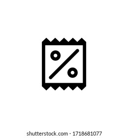 Discount ticket button icon flat design