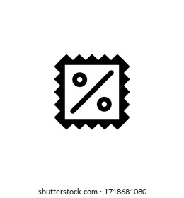 Preisnachlass-Taste Symbol für flaches Design