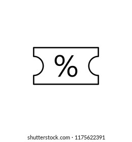 discount ticket icon. Element of commerce icon for mobile concept and web apps. Thin line discount ticket icon can be used for web and mobile