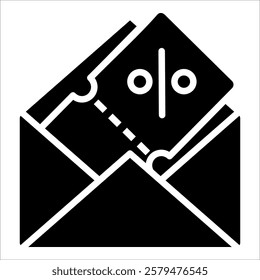 Discount Ticket Icon Element For Design