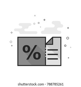 Discount ticket icon in flat outlined grayscale style. Vector illustration.