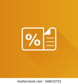 Discount ticket icon in Metro user interface color style. Shopping buying special offer