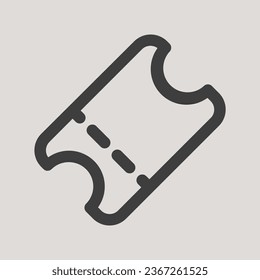 Billigkartensymbol in Simple, Flat and Minimalist Style