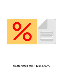 Discount Ticket. Label Percent Icon. Sale Discount Illustration - Graphic Price Label 