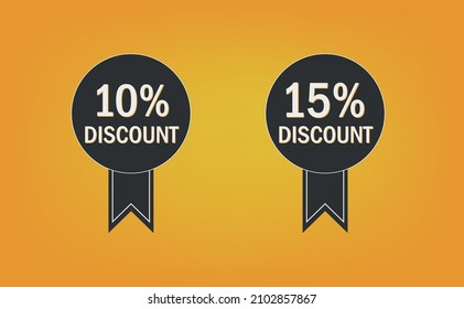 Billetes de descuento con fondo amarillo. mega venta, súper venta, etiqueta de oferta exclusiva y limitada. 50% de descuento del 25% del botón de ventas.