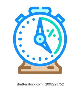 vector de icono de color de tiempo de descuento. signo de tiempo de descuento. ilustración de símbolo aislado