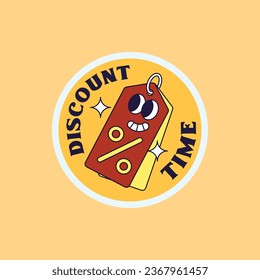 Discount Time Sticker Vektorgrafik