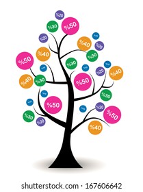 Discount tree artwok vector design 