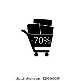 Discount trolley icon. Element of black friday icon for mobile concept and web apps. Detailed Discount trolley icon can be used for web and mobile