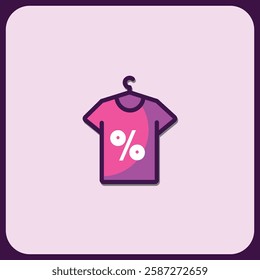 Discount T-Shirt Icon: Apparel Sale Graphic