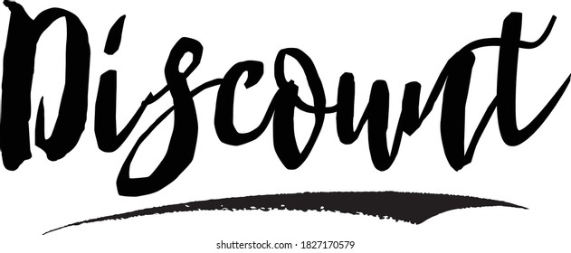 Discount Typography Black Color Text 
on White Background