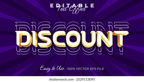 Discount typography luxury editable text effect