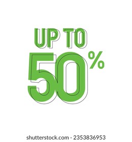 discount upto 50 percent off sale vector, 50 percent off typography vector illustration