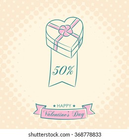 Discount valentines with a heart shaped box draw