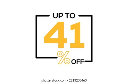 discount vector, up to 41 percent discount, discount sale vector