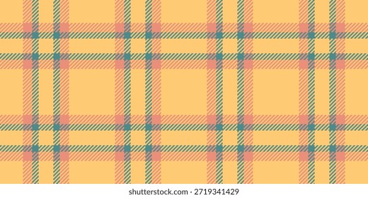 Tejido de fondo de Vector de descuento, patrón de tartán adornado sin costuras. Tejido a cuadros de textura a cuadros con estilo en la paleta de colores ámbar y rojo.