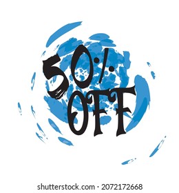 Discount vector blue and black tag design