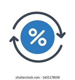 discount vector glyph color icon 