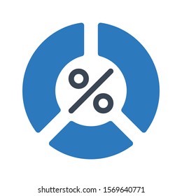 discount vector glyph colour icon 