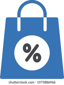 discount vector glyph colour  icon