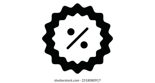 Ilustración de diseño de icono de Vector de descuento