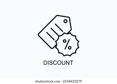 Discount Vector, Icon Or Logo Sign Symbol Illustration