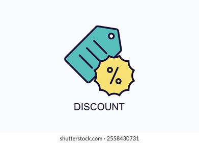 Discount Vector, Icon Or Logo Sign Symbol Illustration