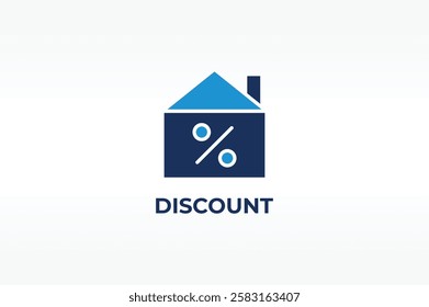 DISCOUNT vector, icon or logo sign isolated symbol illustration
