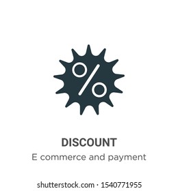 Discount vector icon on white background. Flat vector discount icon symbol sign from modern e commerce and payment collection for mobile concept and web apps design.