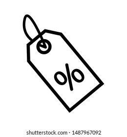 Discount vector icon. Price tag illustration symbol. Sale sign or logo.