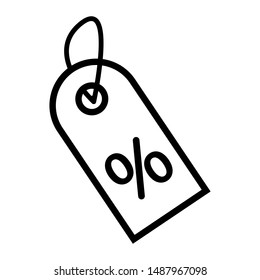 Discount vector icon. Price tag illustration symbol. Sale sign or logo.