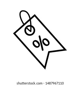 Discount vector icon. Price tag illustration symbol. Sale sign or logo.