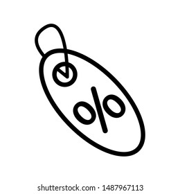 Discount vector icon. Price tag illustration symbol. Sale sign or logo.