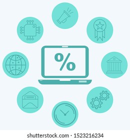 Discount vector icon sign symbol
