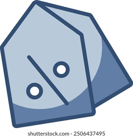 discount vector icon transparent background. replaceable blue color design