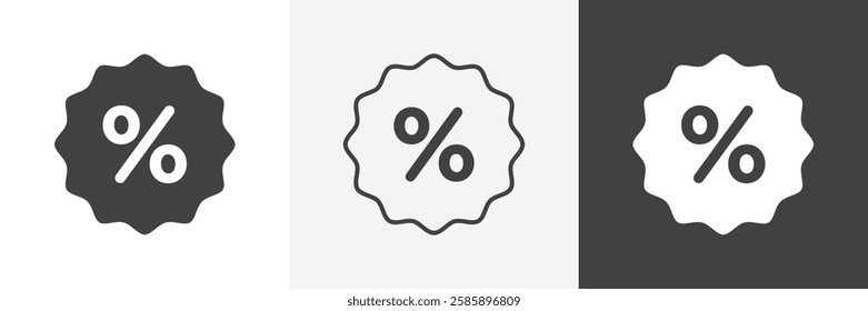 Discount vector icons collection graphic designs for ui designs