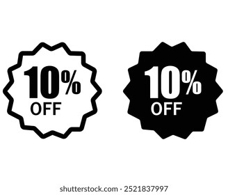 Discount vector icons stroke and fill 