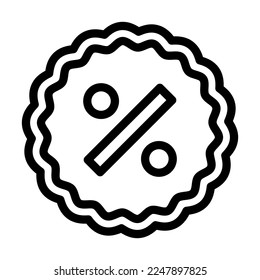 Diseño de iconos de línea de vector de descuento