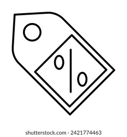 Discount Vector Line Icon Design