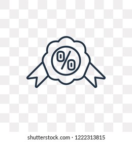 Discount vector outline icon isolated on transparent background, high quality linear Discount transparency concept can be used web and mobile