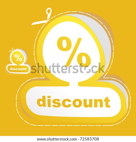 DISCOUNT. Vector sticker template for design.