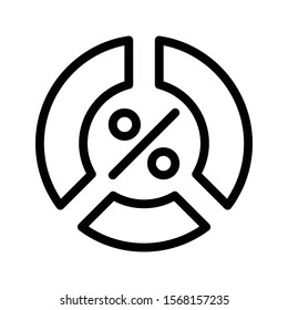 discount vector thin line icon 