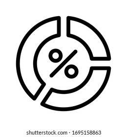 discount vector thin line icon 