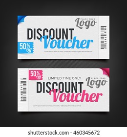 Discount Voucher with 50% off, Creative Gift Card or Coupon template layout, Can be used as Sticker, Tag or Label design also.