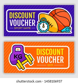 Discount voucher design. Vector illustration