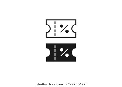 discount voucher icon set vector