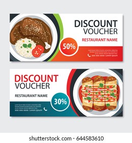 Discount voucher mexican food template design. Set of mole poblano, enchiladas