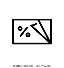 design de vetor de ícone de contorno de cupom de desconto bom para aplicativo móvel ou web